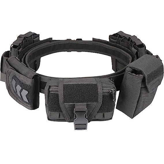 7 in 1 Tactical Belt Law Enforcement Police Utility Duty Belt-Biu Blaster-black-Uenel