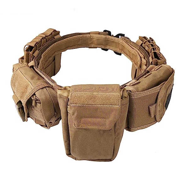 7 in 1 Tactical Belt Law Enforcement Police Utility Duty Belt-Biu Blaster-tan-Uenel