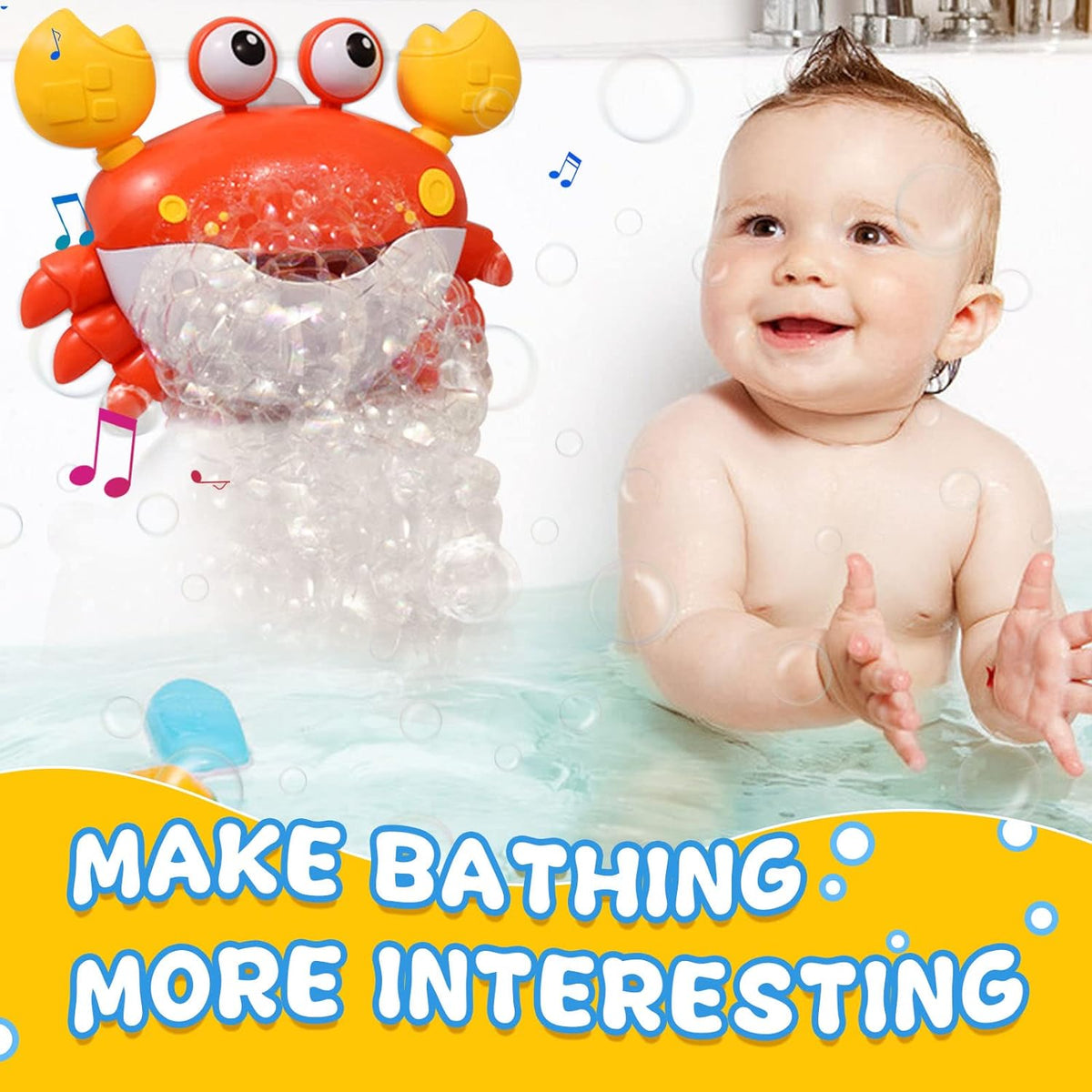 Automatic Bubble Crab Baby Bathtub Toys for Toddlers with Music – Biu ...