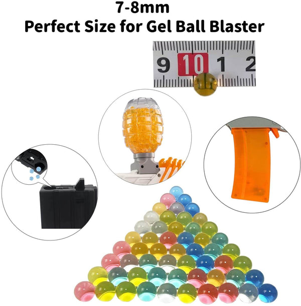 7-8mm Gel Ball Bullet Refill Ammo (12 Packs- 10,000 per Pack) Water Beads
