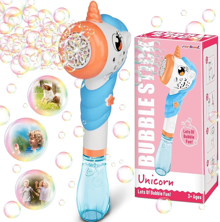 Unicorn Electric Bubble Wand Outdoor Toys for Kids Toddlers