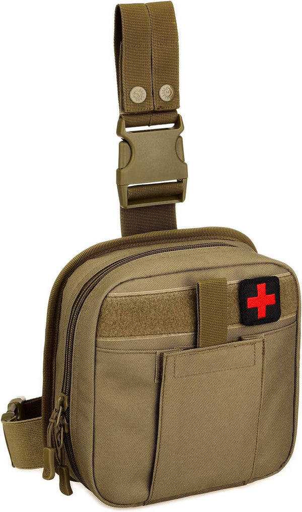 A017 Drop Leg Medical Bag Tactical Leg Pouch-Biu Blaster-tan-Uenel