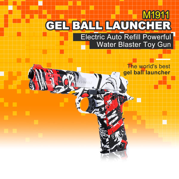 M1911 Graffiti Manual Mag-Fed Gel Ball Blaster