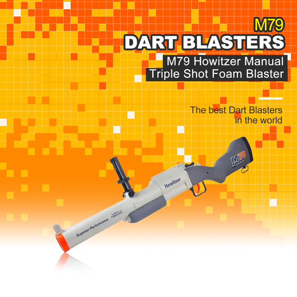 M79 Howitzer Manual Triple Shot Foam Blaster