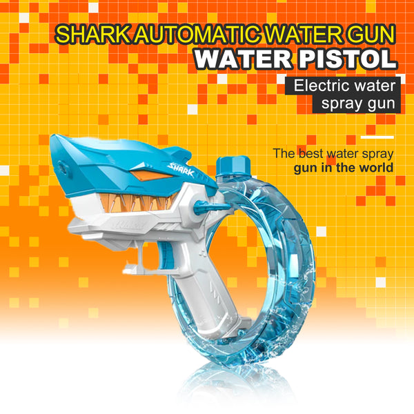 Electric Water Gun for Kids Adults Shark Automatic Absorption Squirt Guns Summer Outdoor Beach Toys Gift For Boys Girls