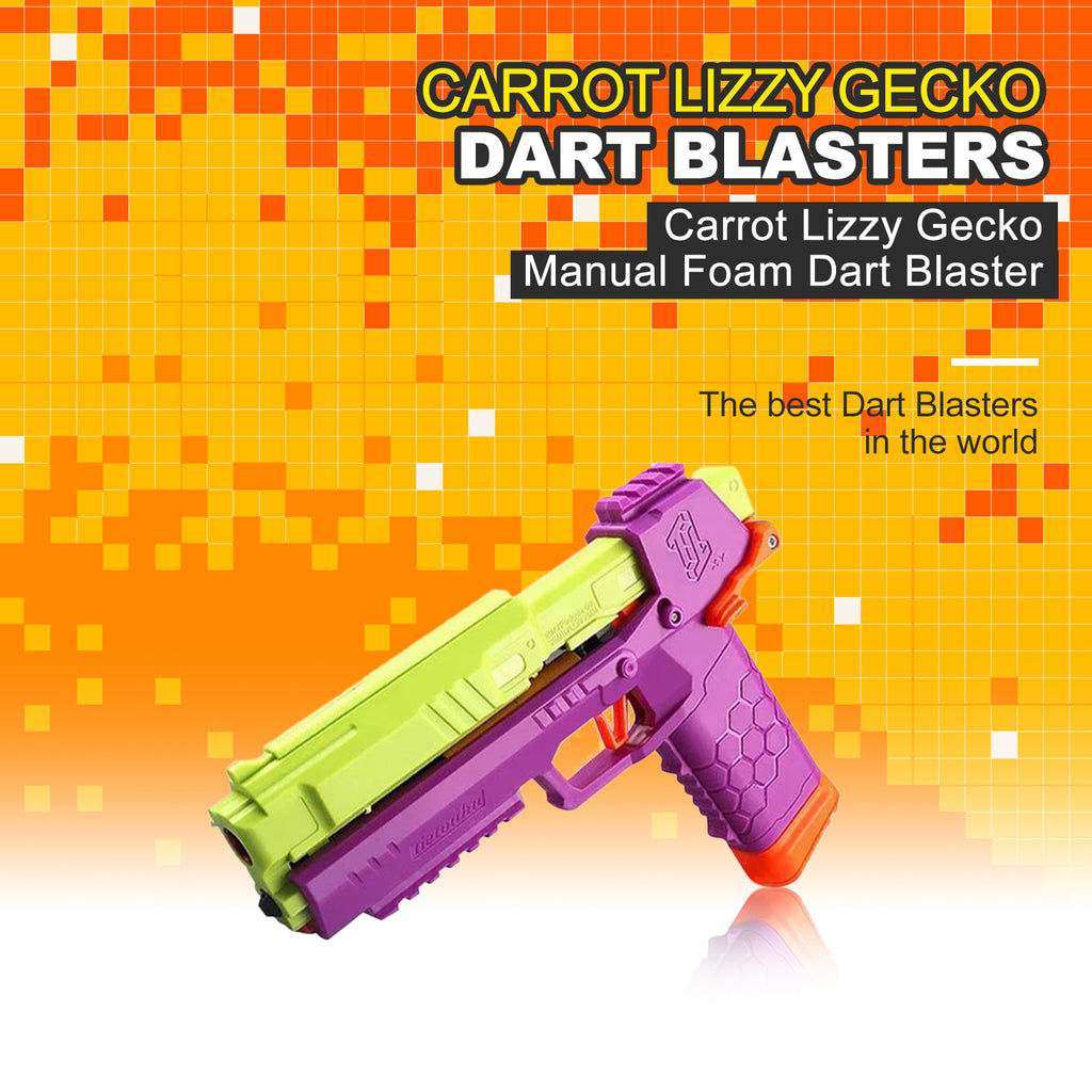 Carrot Lizzy Gecko Manual Foam Dart Blaster – Biu Blaster