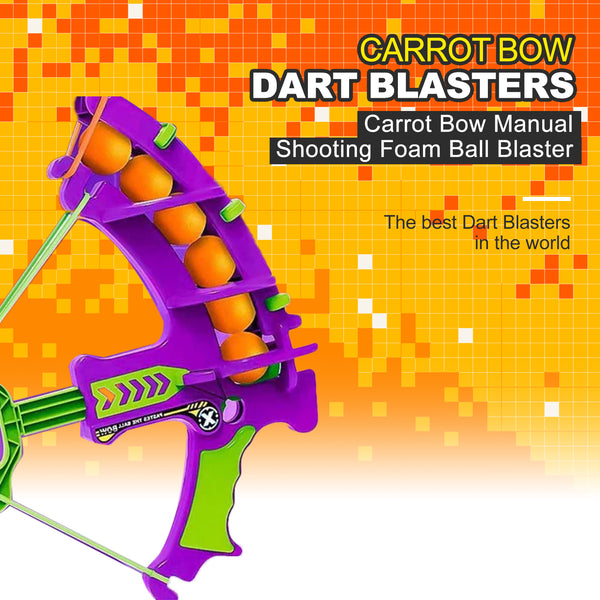 Carrot Bow Manual Shooting Foam Ball Blaster