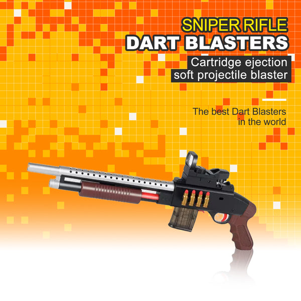 Shell ejecting Soft Bullet Ball Pellet blaster  Realistic Bolt Action Dart Foam Blaster Sniper Rifle with Scope