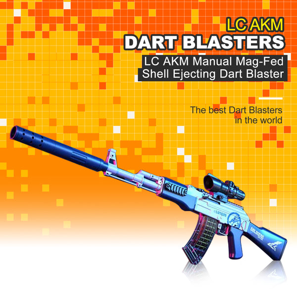 LC AKM Manual Mag-Fed Shell Ejecting Dart Blaster