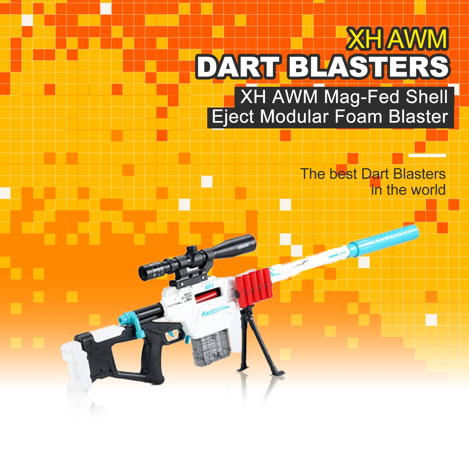 XH AWM Mag-Fed Shell Eject Modular Foam Blaster – Biu Blaster