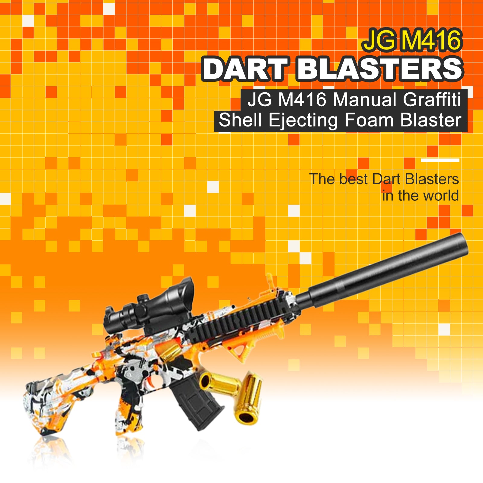 JG M416 Manual Graffiti Shell Ejecting Foam Blaster – Biu Blaster