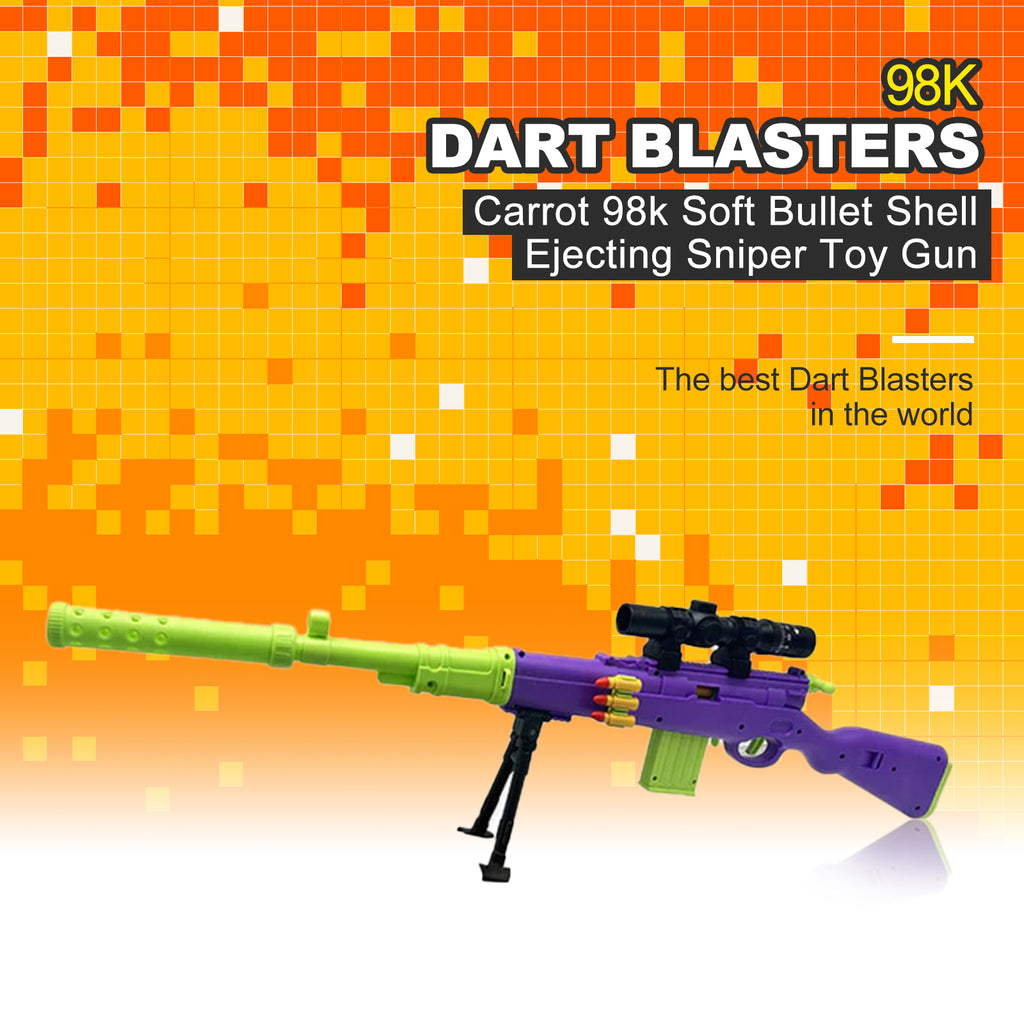 Carrot 98k Soft Bullet Shell Ejecting Sniper Toy Gun – Biu