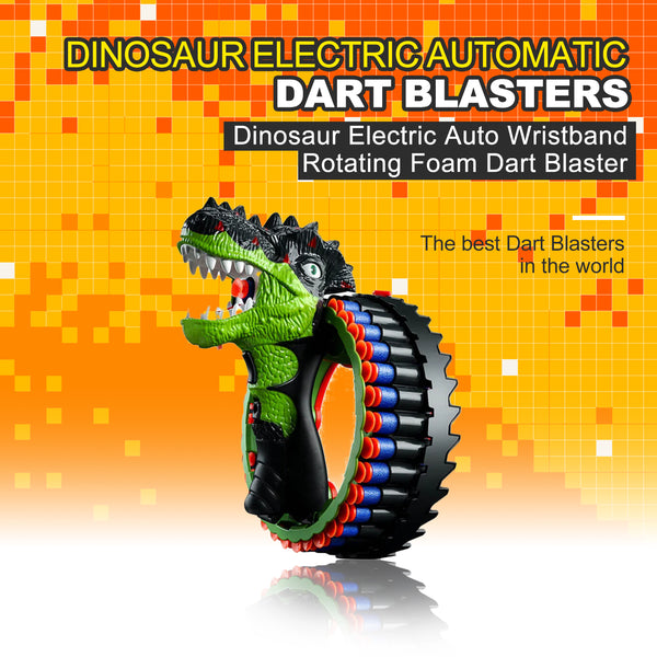 Dinosaur Electric Auto Wristband Rotating Foam Dart Blaster