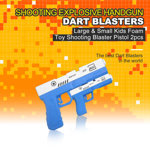 Large & Small Kids Foam Toy Shooting Blaster Pistol 2pcs