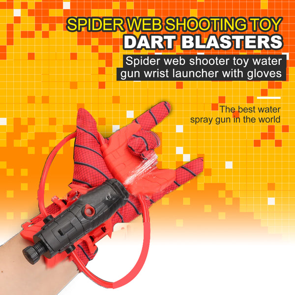 Spider Web Shooters Toy Water blaster Wrist Launcher With Glove, Hero Wrist Water Blaster Sprayer Set, Water Pistol, Cosplay Spider Shooters Game, Christmas Halloween Gift