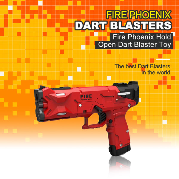 Fire Phoenix Hold Open Dart Blaster Toy