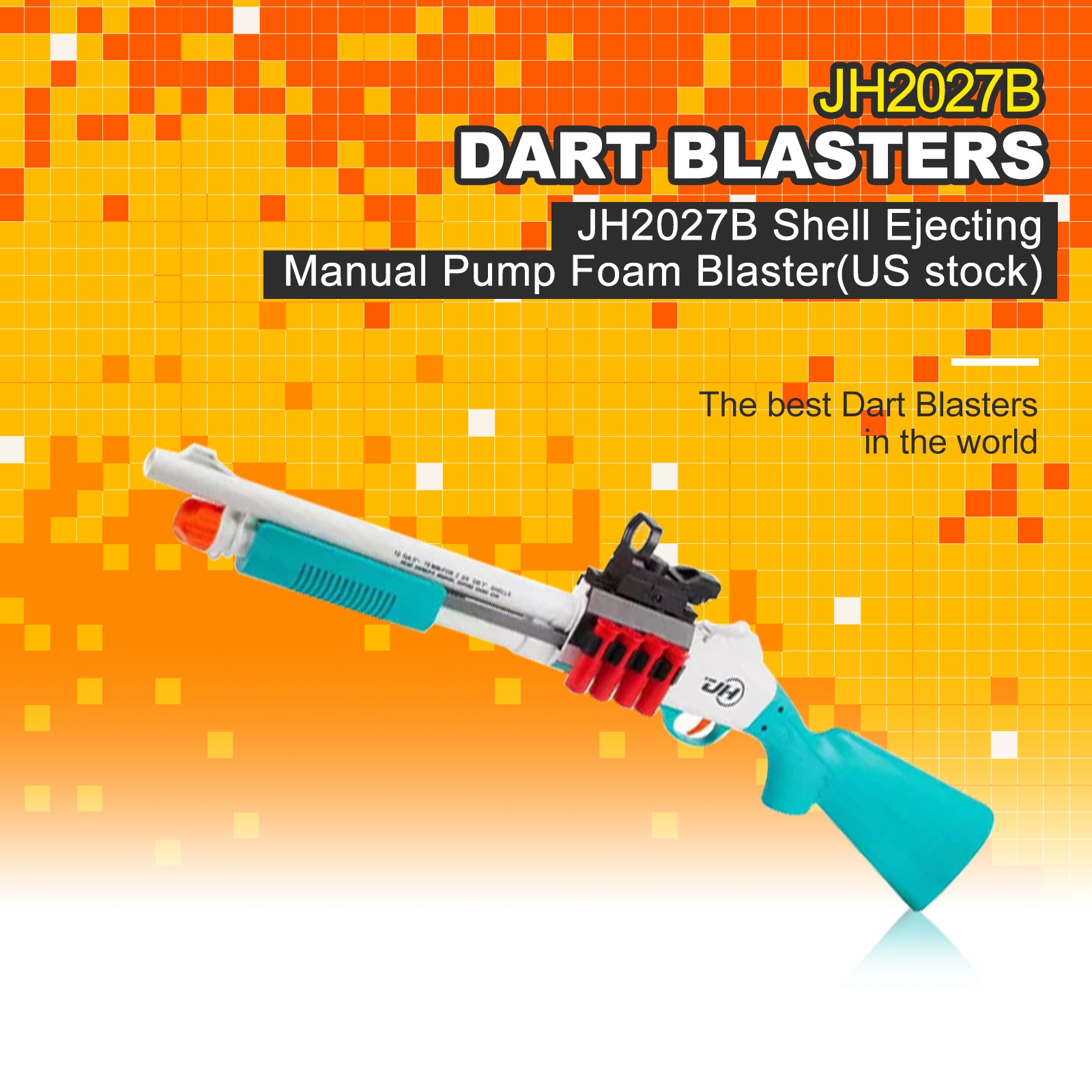 JH2027B Pump Shell-Ejecting Foam Dart Blaster for Kids Outdoor