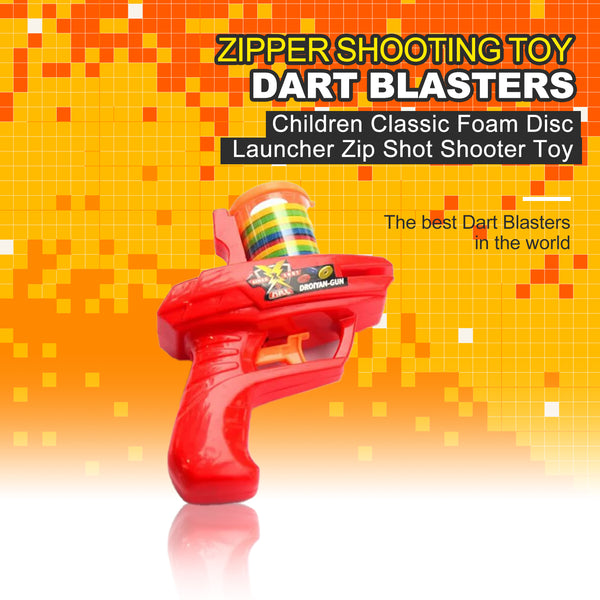 Children Classic Foam Disc Launcher Zip Shot Shooter Toy