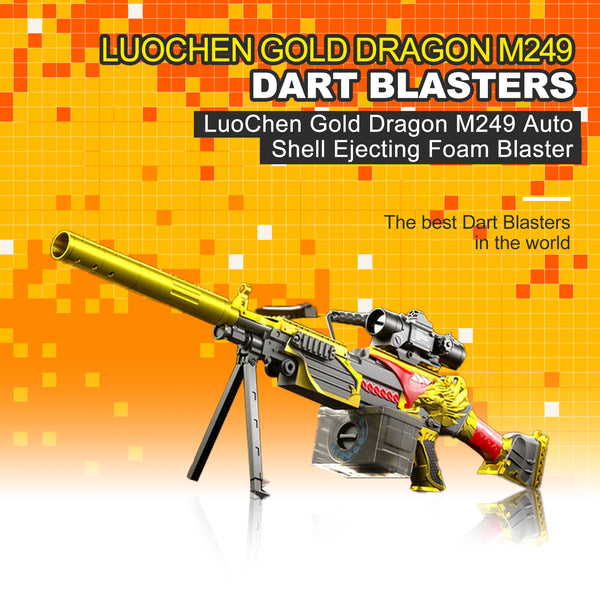 LuoChen Gold Dragon M249 Auto Shell Ejecting Foam Blaster