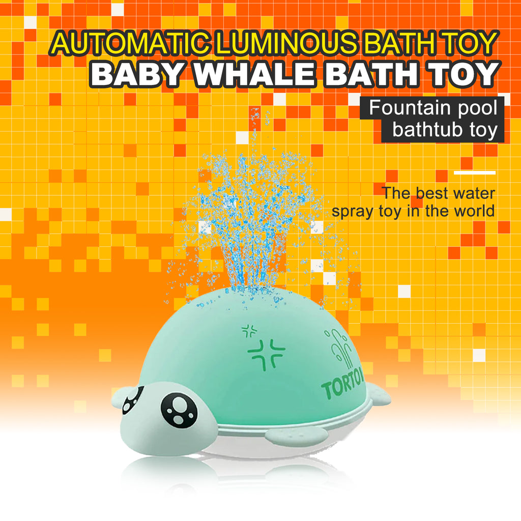 Sprinkler Tortoise Bathtub Toys Automatic Light Up Bath Toys for Toddl Biu Blaster