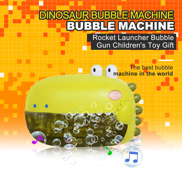 Dinosaur Bubble Machine Maker Toddler Baby Bath Toy with 12 Children’s Songs, 1000+ Bubbles Per Minute (US Stock)