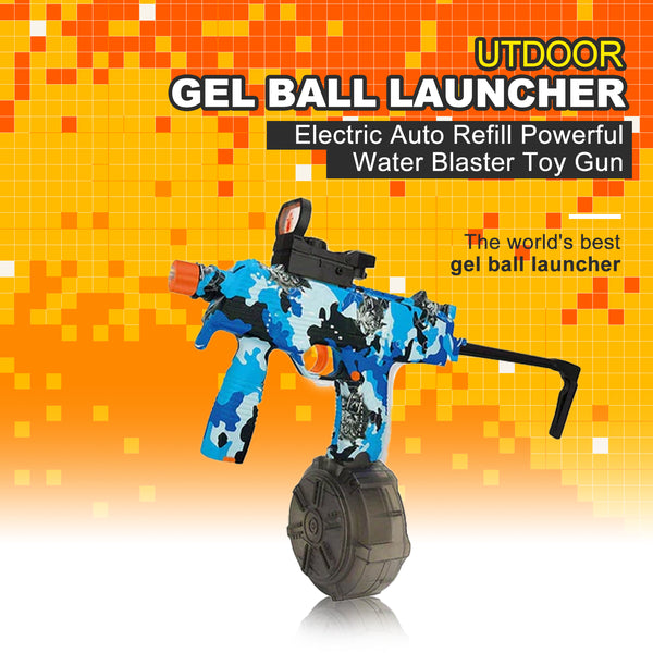 Gel Gun Utdoor Backyard Shooting Toy Game for Shooting Team Game Ideal Gift Blue(US Stock)