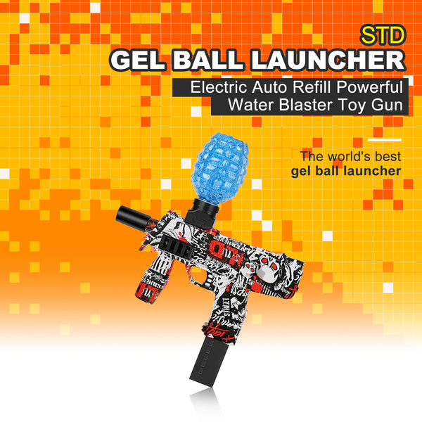 STD Graffiti Hopper-Fed Electric Splatter Ball Kids Toy Blaster for Outdoor Shooting Team Game