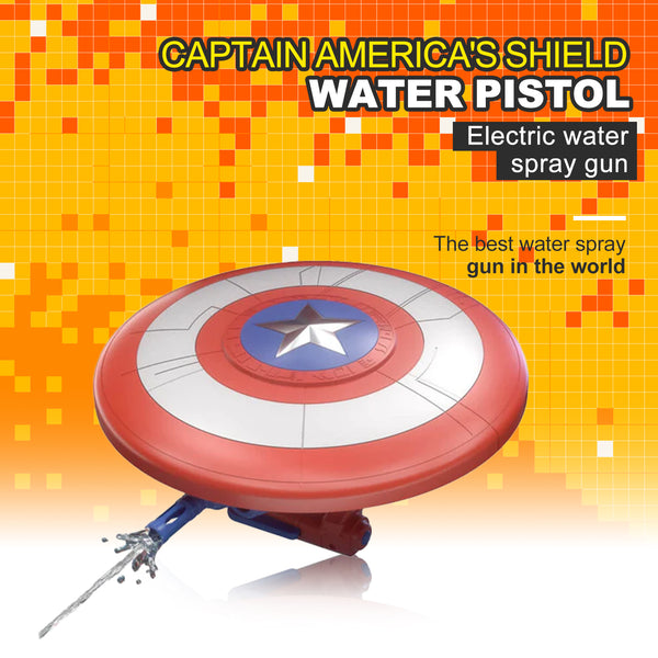 Electric Auto Refill Captain America Shield Water Squirt Blaster