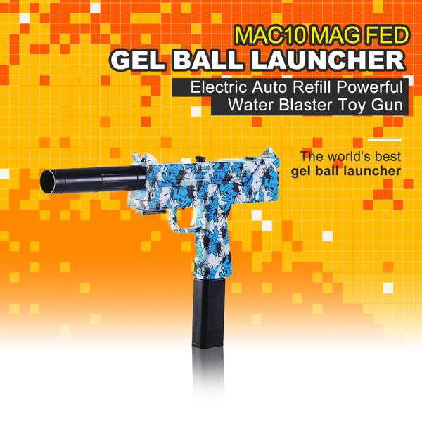 Electric MAC10 Mag-Fed Gel Ball Blaster Orby Toy