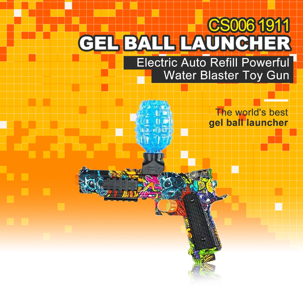 CS006 1911 Graffiti Color Electric Hopper-Fed Gel Ball Blaster(US stock)