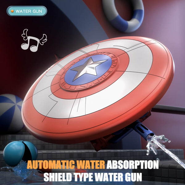 Electric Auto Refill Captain America Shield Water Squirt Blaster-Biu Blaster-Uenel