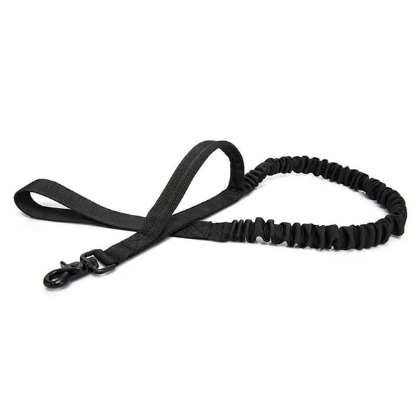 2 Handle Quick Release Elastic Tactical Bungee Military Dog Training Leash