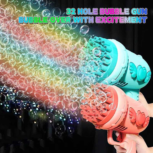 32-Hole Electric Mini Bazooka Bubble Gun Machine (US Stock)-Biu Blaster-Uenel