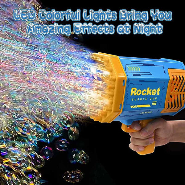 69-Hole Rocket Bubble Gun Blower Machine with Light (US Stock)-Biu Blaster-Uenel