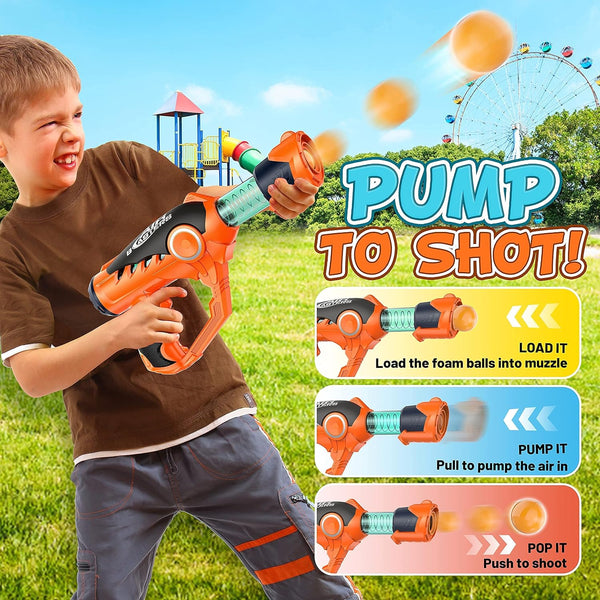 Shooting Game Toy for Age 6, 7, 8, 9, 10+ Years Old Kids, Girls, Boys - Foam Ball Popper Air Guns Toy & 36 Foam Bullet Balls, Sniper Kids Gun Toy Indoor Outdoor Yard Games, Xmas Gift Idea for 6-12+