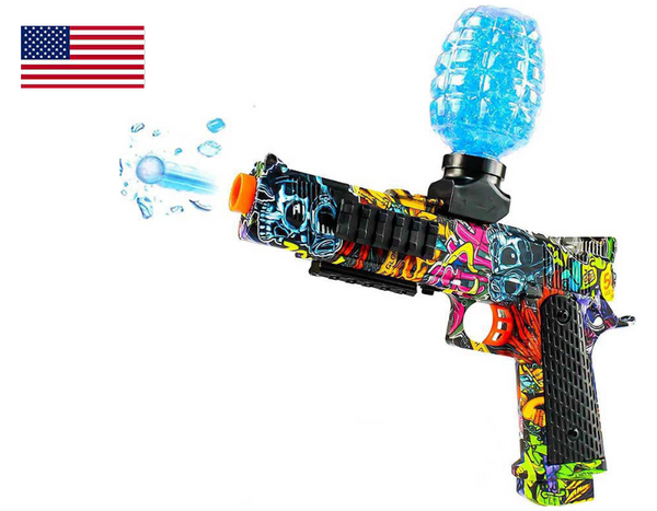 CS006 1911 Graffiti Color Electric Hopper-Fed Gel Ball Blaster(US stock)