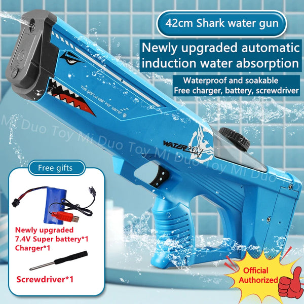 Shark Automatic Electric Water blaster Children Outdoor Beach Games Pool Summer Toys