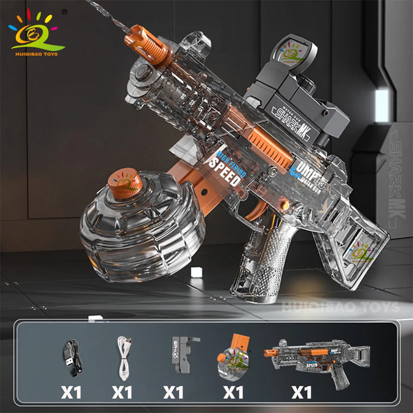 HUIQIBAO Automatic Electric UMP45 Submachine Water Gun Fights Summer Toy