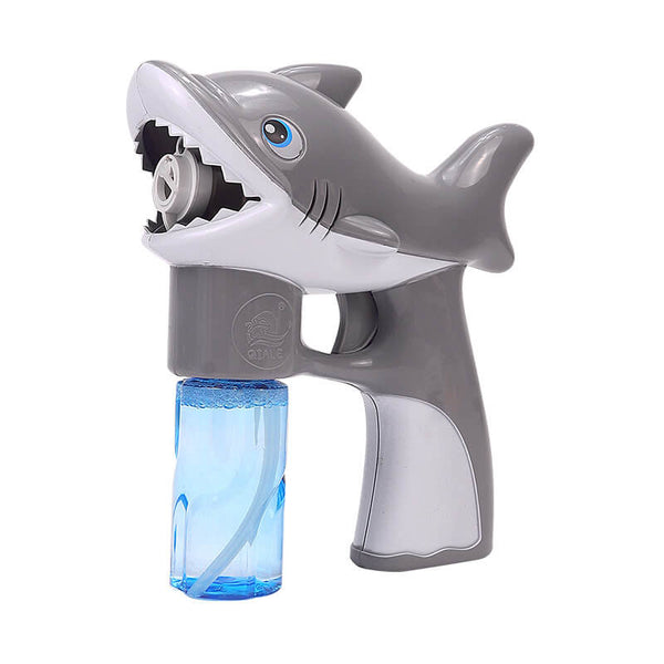 Electric Leak Proof Shark Bubble Blaster Sound Light Blower Toy-Biu Blaster-gray-Uenel