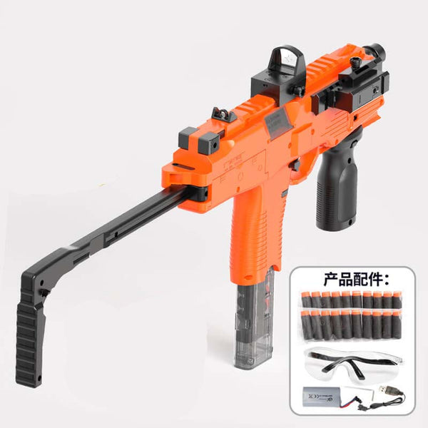 MP9 Electric Full Auto EVA Foam Dart Blaster SMG Toy-Biu Blaster-orange-Uenel