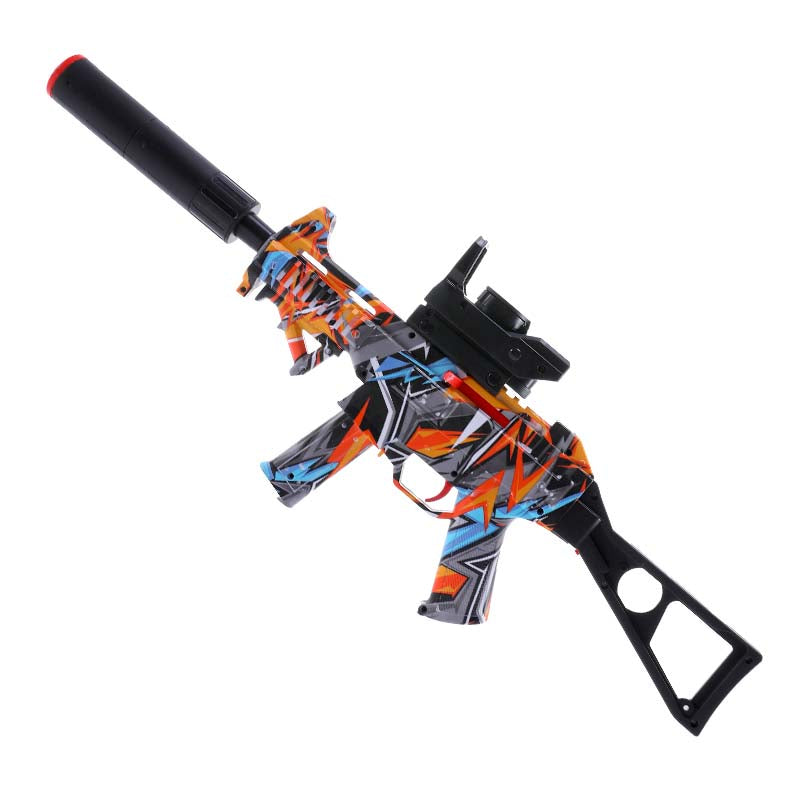 UMP-45 Electric Hopper Fed Graffiti Gel Blaster-Biu Blaster-orange-Uenel