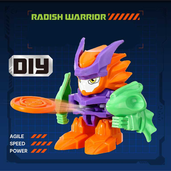 Radish Warrior DIY Flying Disc Blaster Kids Toy