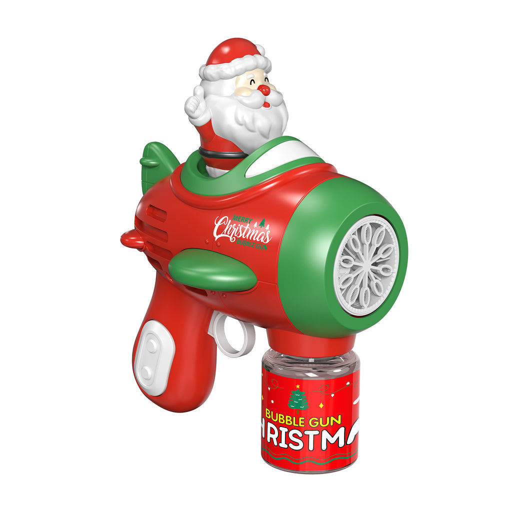 Christmas Santa Claus Bubble Gun Lighting Bubble Maker for Kids Toddlers