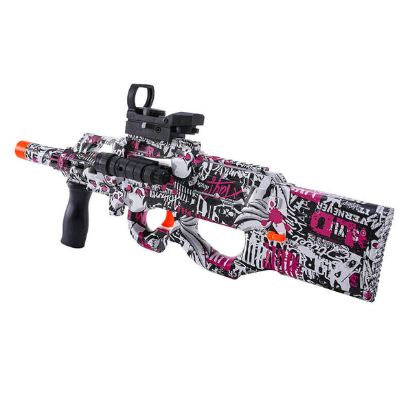 SKY Graffiti Hopper Fed P90 Gel Ball Blaster-Biu Blaster-graffiti red-Uenel