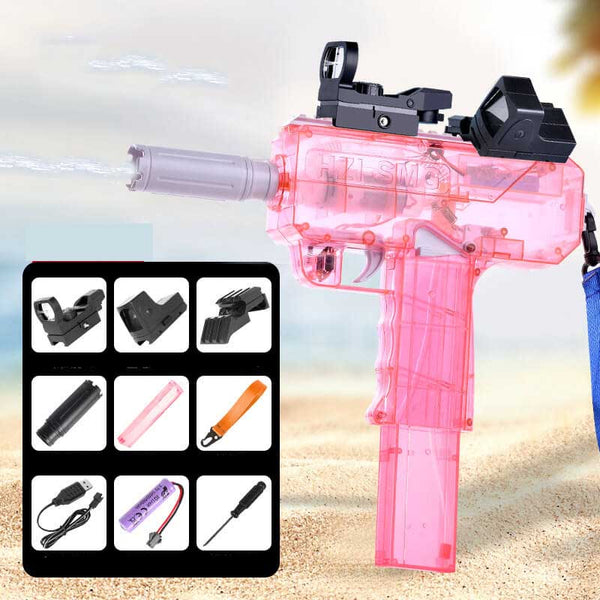 Electric UZI SMG Water Blaster Toy Gun-Biu Blaster-pink-Uenel