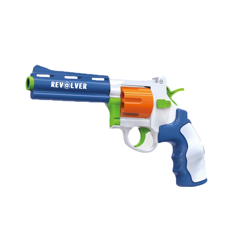 Semi-Auto Revolver Foam Dart Blaster Kids Toy 2Pcs