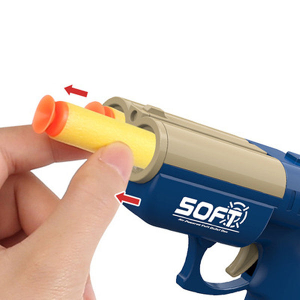 Double Barrel Kids Toy  Manual Foam Dart Blaster