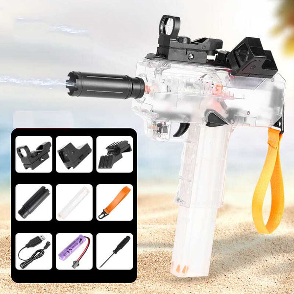 Electric UZI SMG Water Blaster Toy Gun-Biu Blaster-white-Uenel