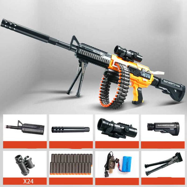 RQ Electric HK416 Modular Belt-Fed Foam Dart Blaster-Biu Blaster-orange-Uenel