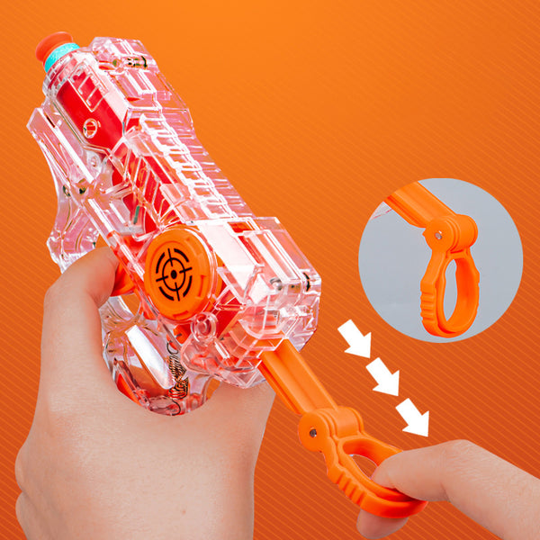 Kids Toy Handheld Transparent Shell Manual Foam Blaster